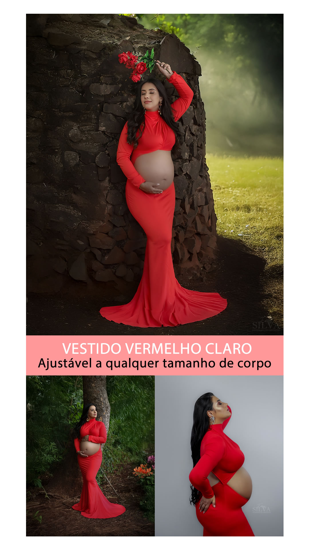 ensaio-gestante-vestido-vermelho-claro-londrina-cambe-sertanopolis-ibipora